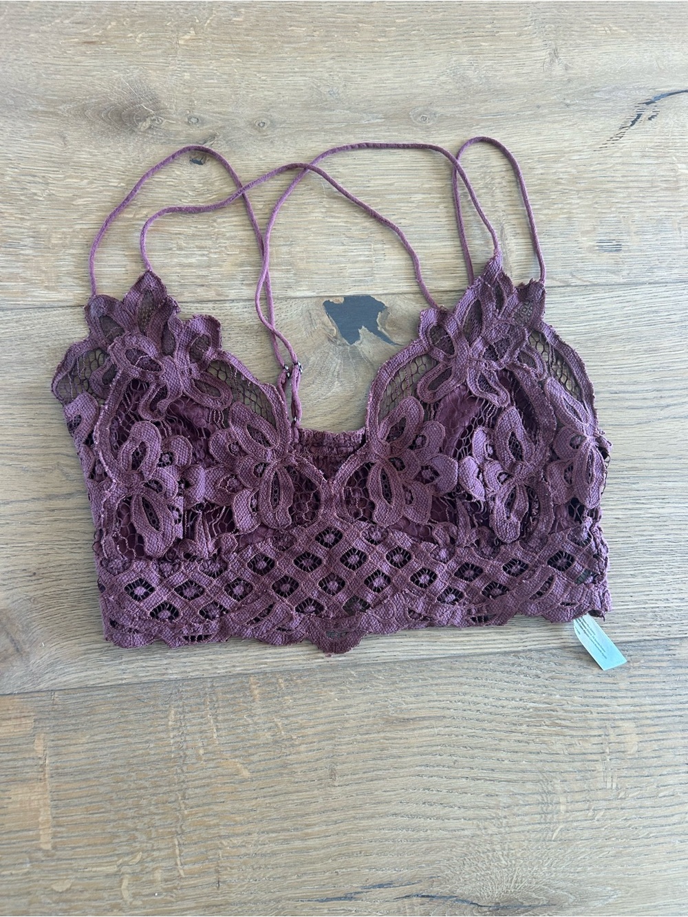 free people Lace Bralette in color Deep Plum